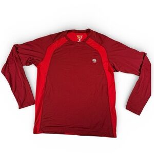 Mountain Hardwear Men's Crimson Long Sleeve Performance Tee - Medium